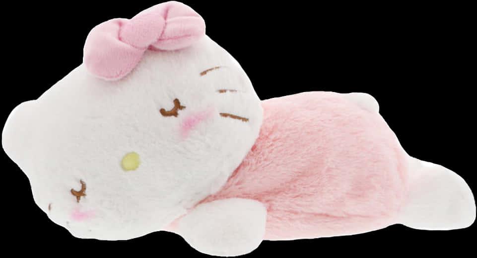Hello Kitty Plush Lying Down — 961x519 wallpaper