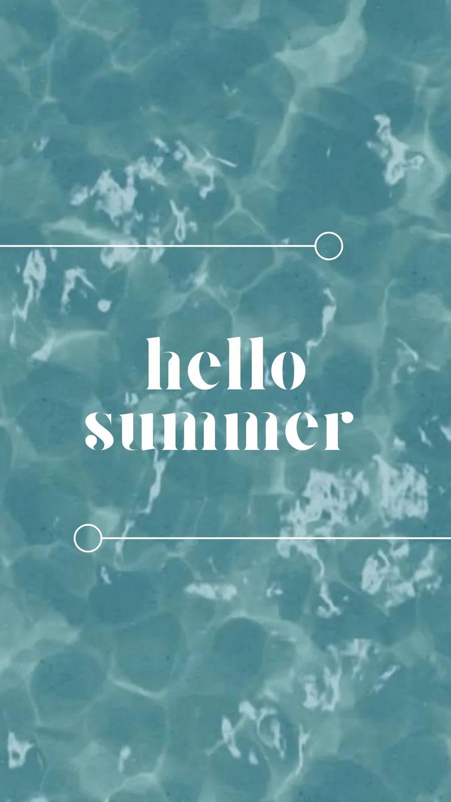 Hello Summer iPhone Blue — 900x1600 wallpaper