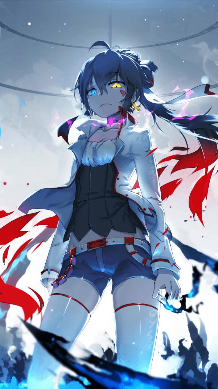 Heterochromia Cute Anime Girl iPhone — 750x1334 wallpaper