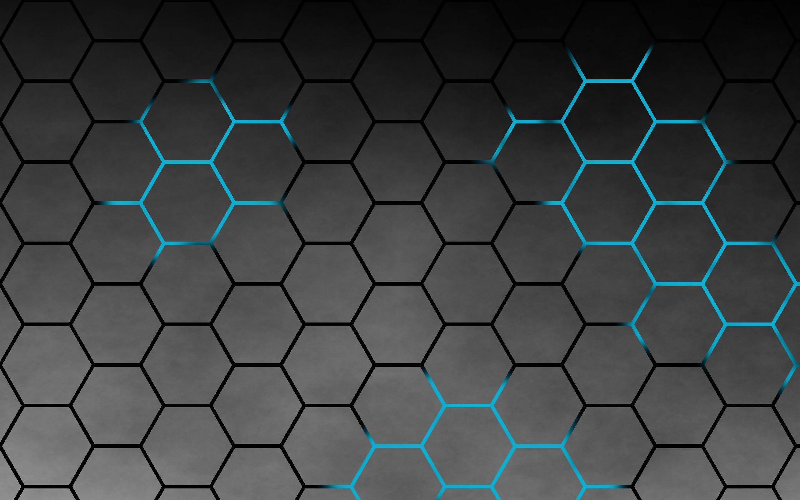 Hexagonal Pattern with Cool Colors — 2560x1600 wallpaper