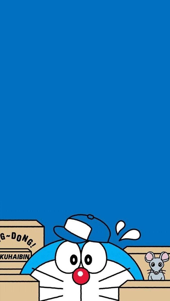Hiding Doraemon iPhone Graphic Art — 700x1238 wallpaper