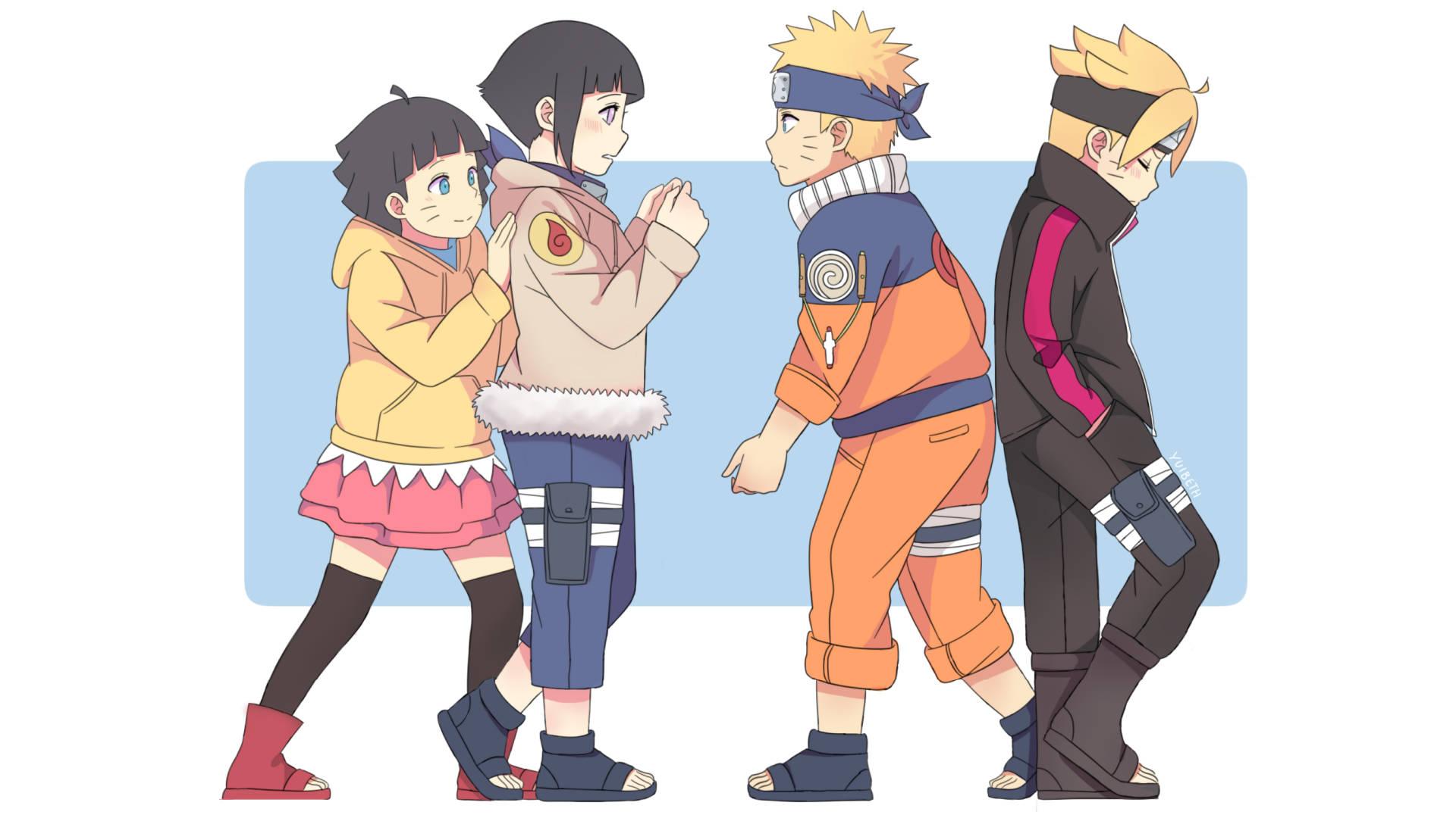 Hinata And Naruto With Children — 1920x1080 wallpaper