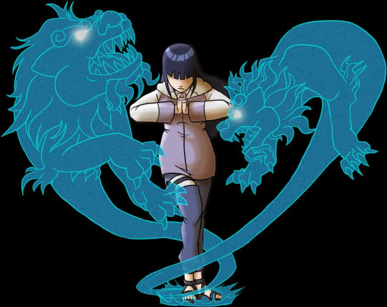 Hinata Chakra Lions Fanart — 790x626 wallpaper