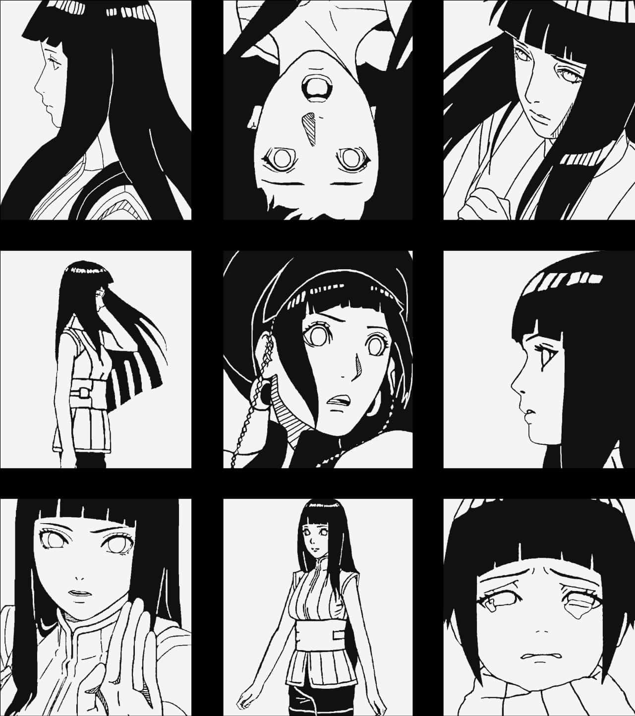 Hinata Hyuga Expressions Collage — 1281x1444 wallpaper