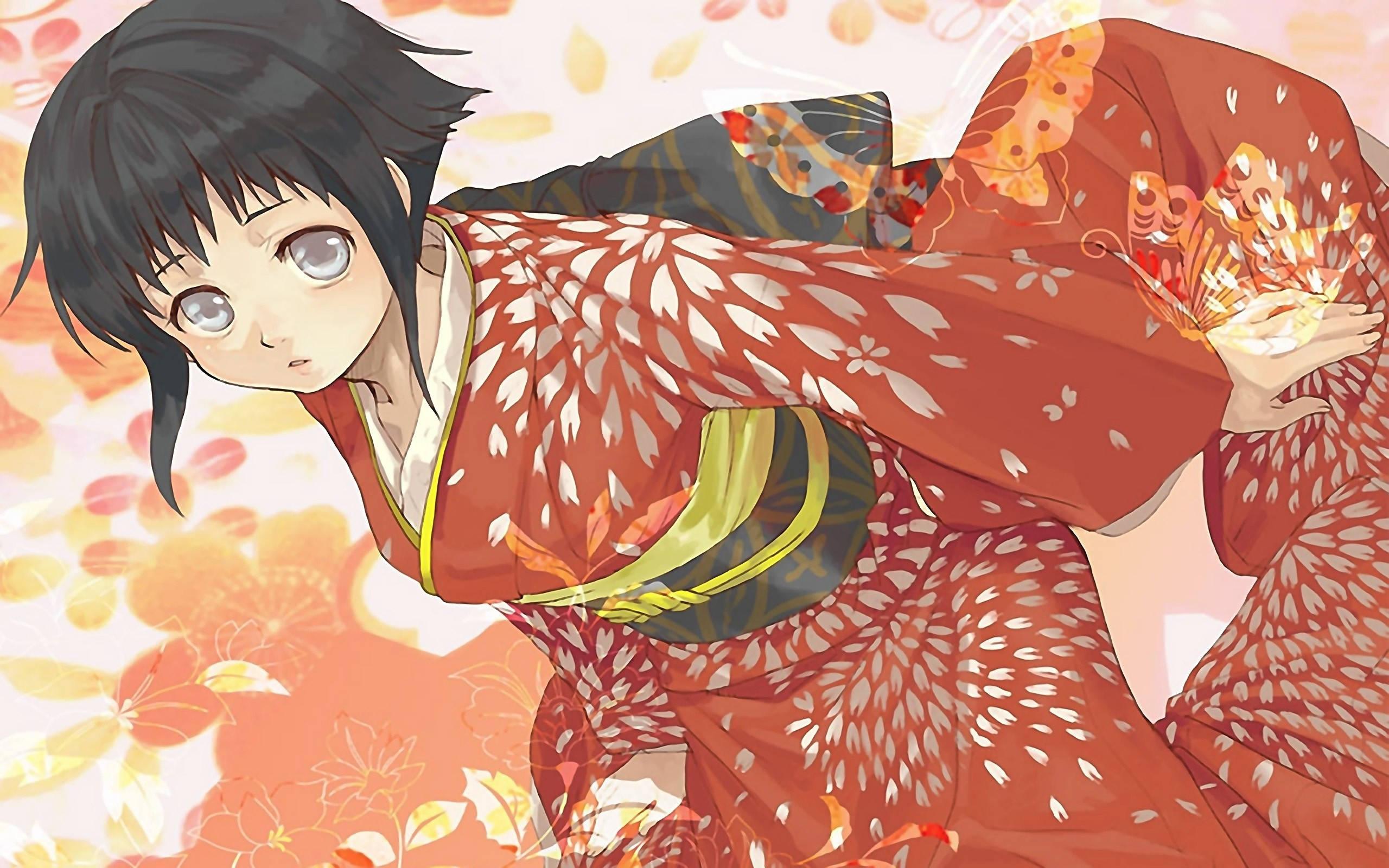 Hinata In Red Yukata — 2560x1600 wallpaper