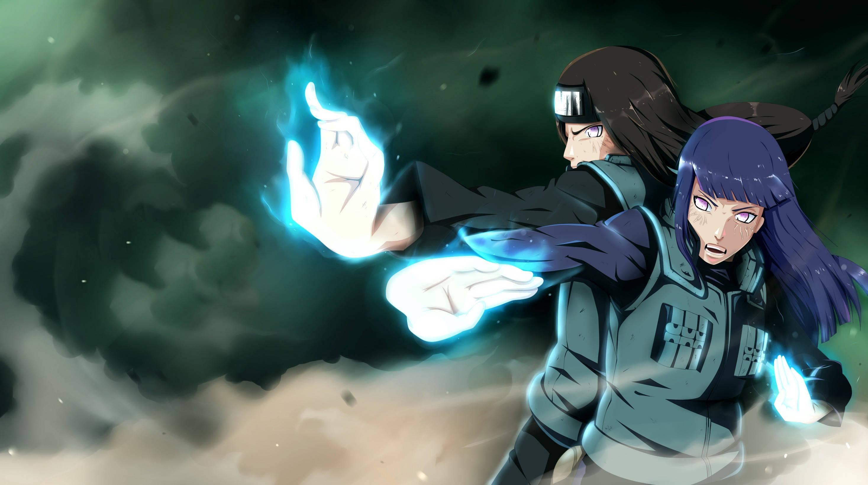 Hinata With Neji — 2934x1642 wallpaper