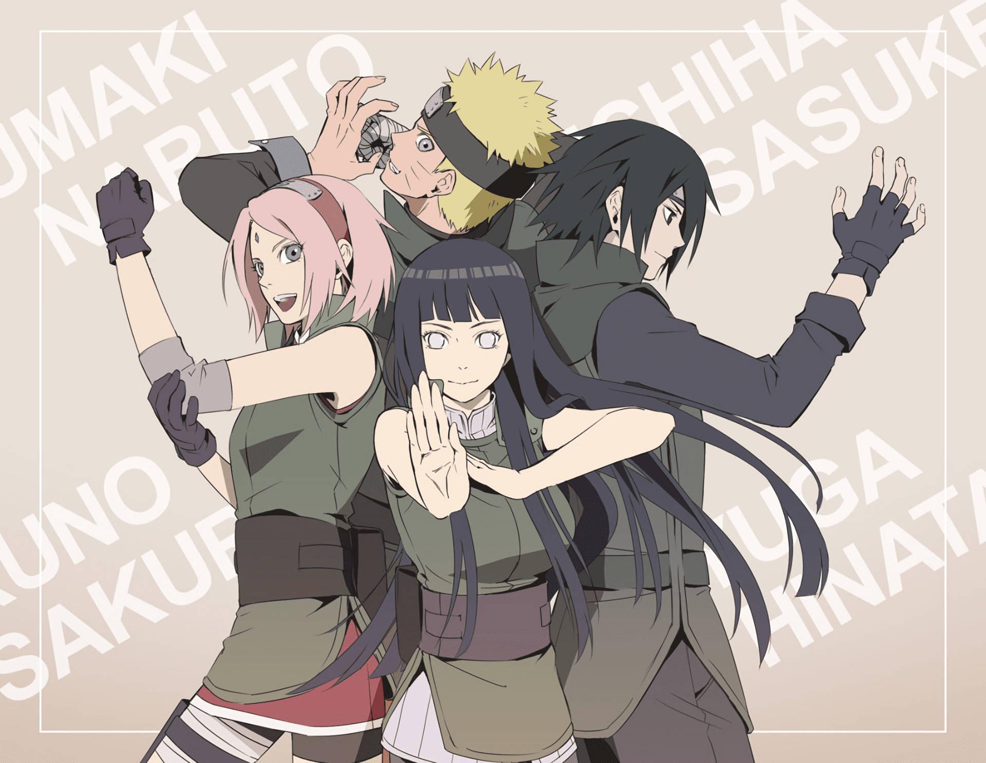 Hinata With Team 7 — 1920x1485 wallpaper