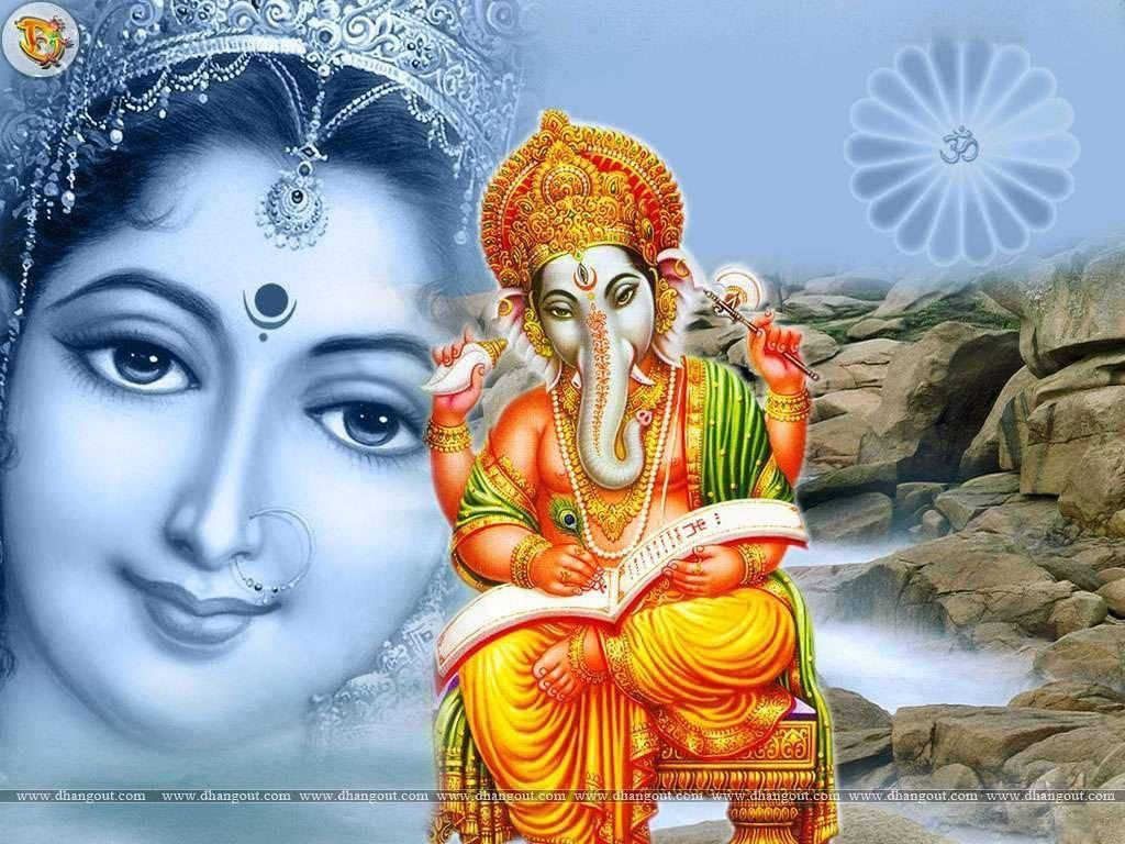 Hindu God Ganesh Parvati — 1024x768 wallpaper