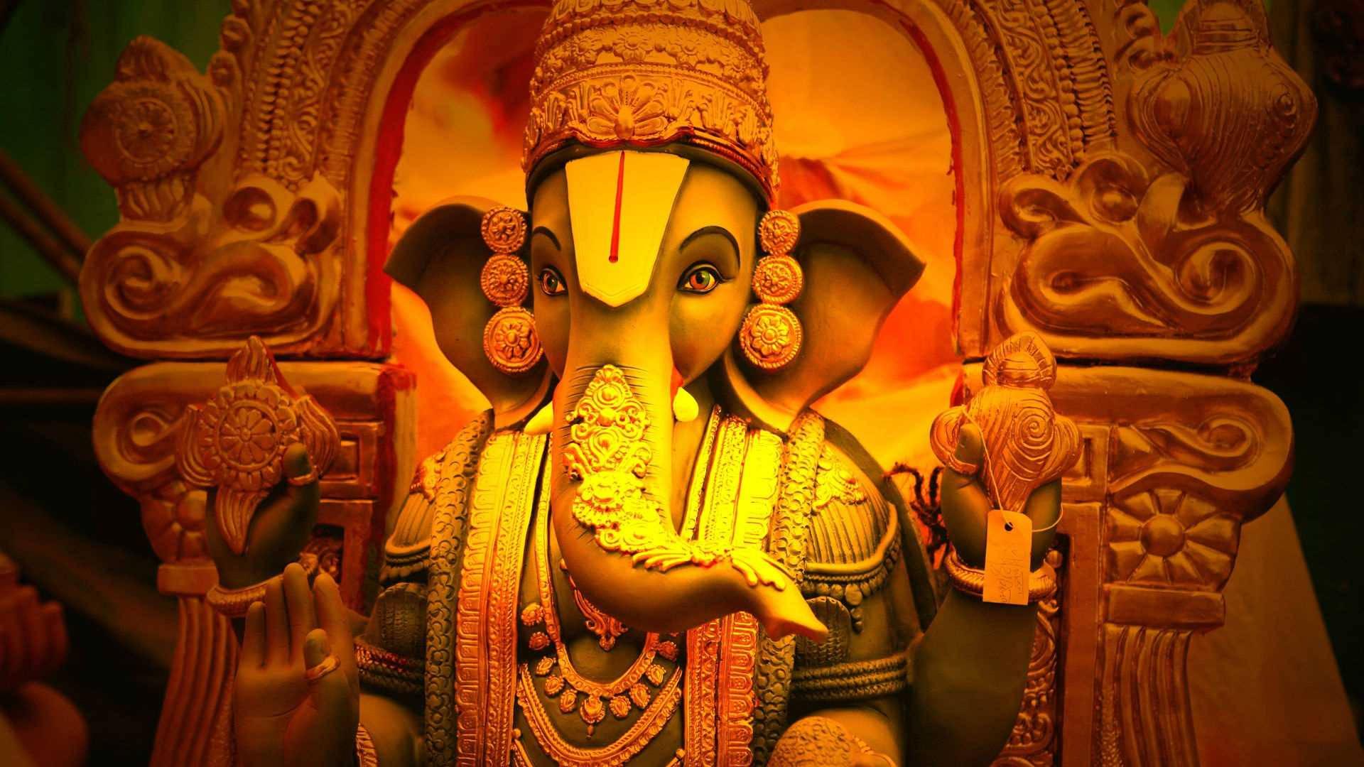 Hindu God Sculpture Ganesh — 1920x1080 wallpaper