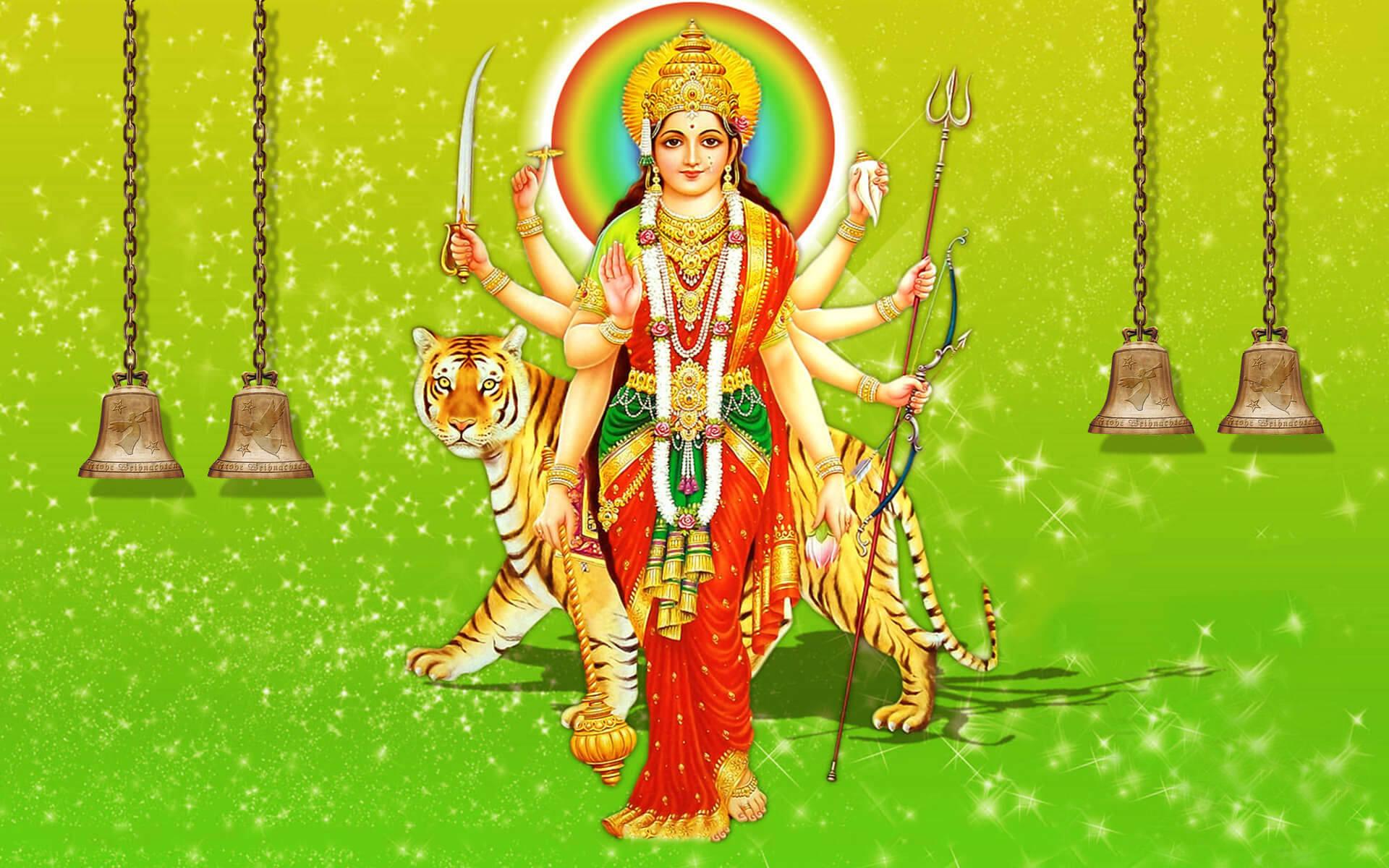 Hindu Goddess Maa Sherawali — 1920x1200 wallpaper