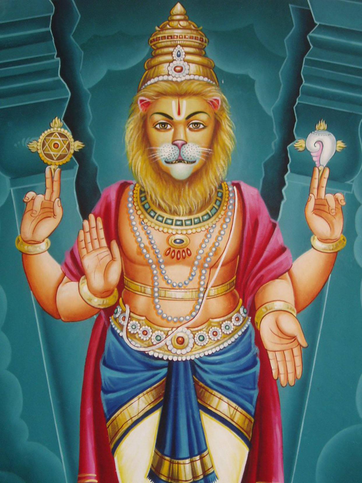 Hindu Lord Narasimha Artwork — 1242x1656 wallpaper