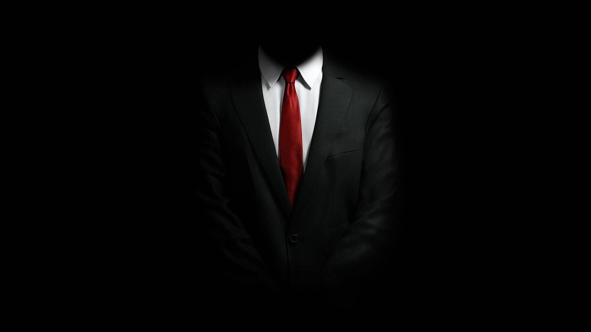 Hitman in a Black Minimalist Style — 1920x1080 wallpaper