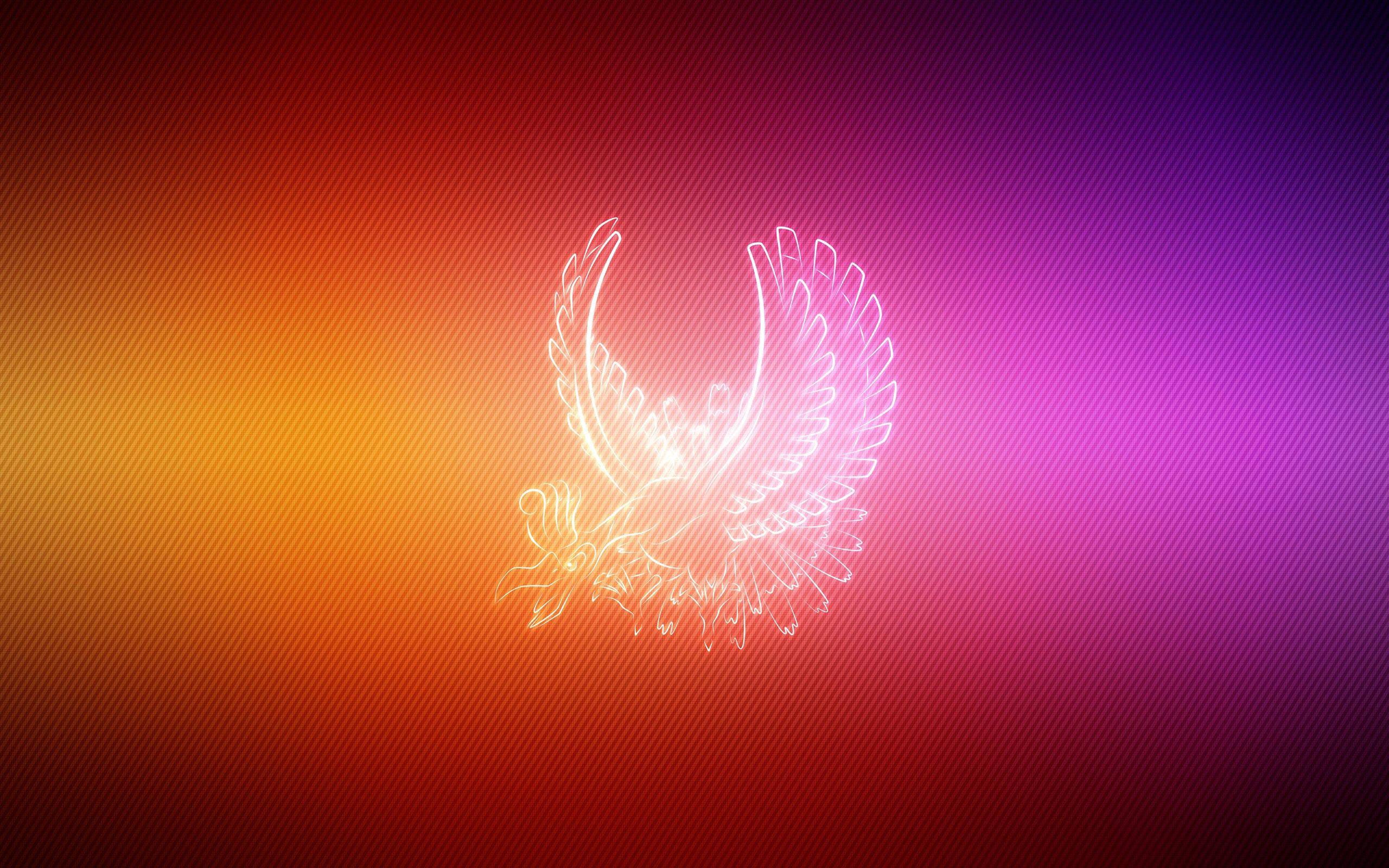 Ho-Oh, from the Pokemon Gold and Silver games, captured in all its majesty. — 2560x1600 wallpaper