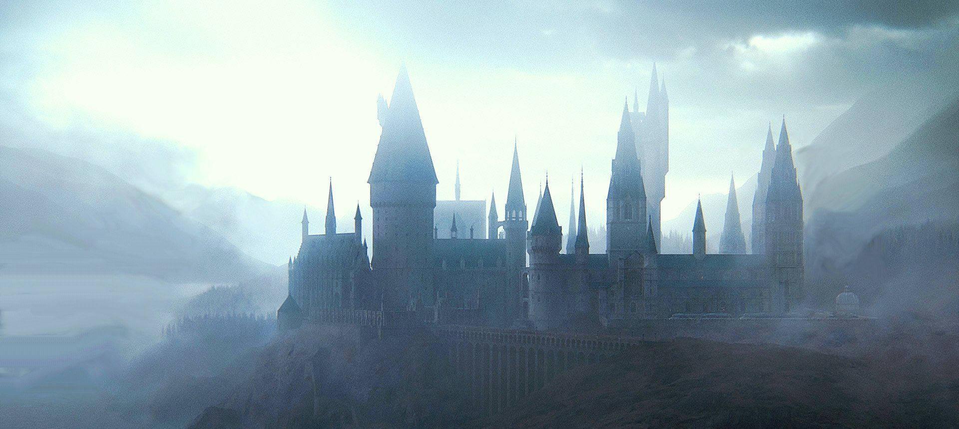 Hogwarts Castle Standing in Ethereal Splendor — 1920x860 wallpaper