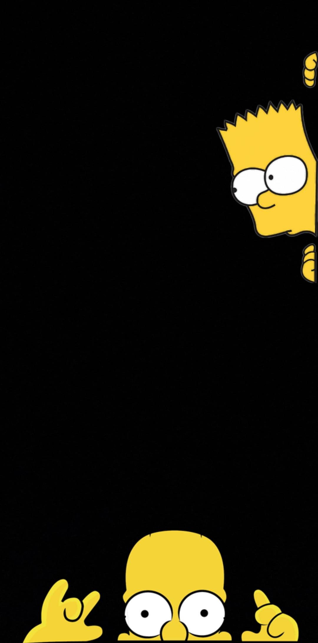 Homer And Bart Simpson Tandem — 1080x2186 wallpaper