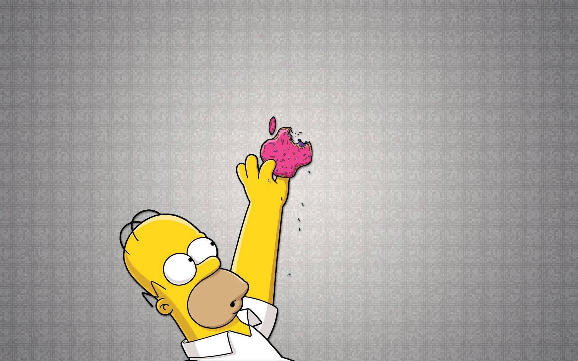 Homer Simpson Apple Logo — 1920x1200 wallpaper