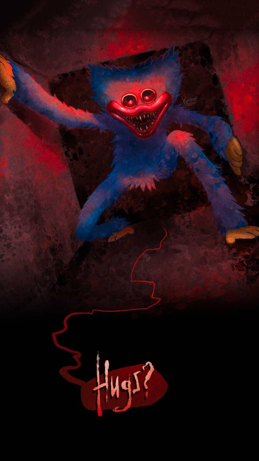 Huggy Wuggy Chasing Hugs — 900x1600 wallpaper