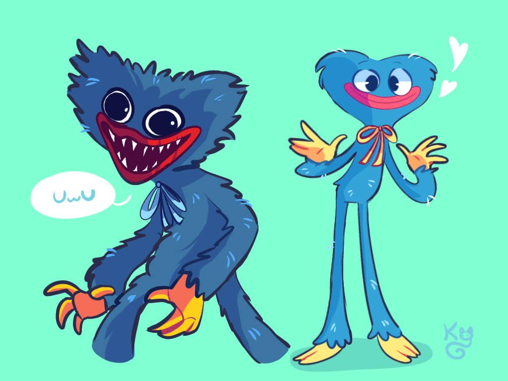 Huggy Wuggy Two Personalities — 1024x768 wallpaper