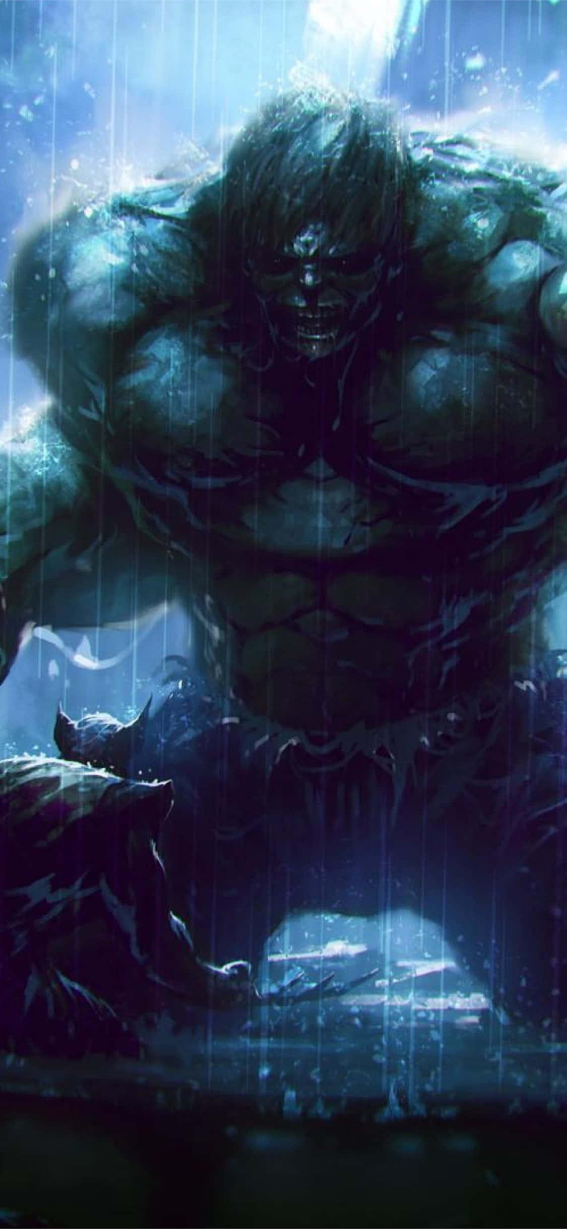 " Hulk smashing his way to justice!” — 1125x2436 wallpaper