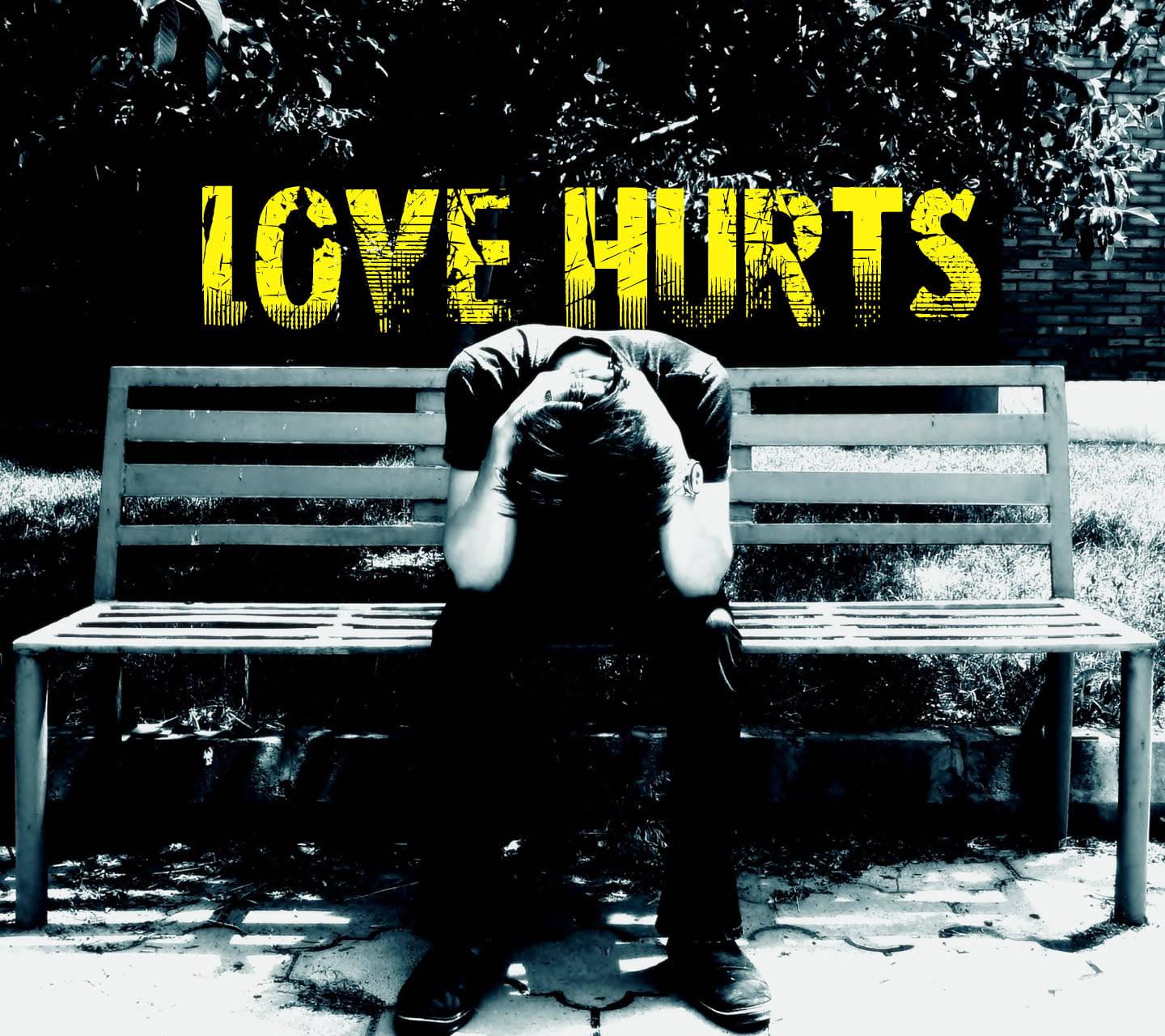 Hunched Over On Bench Sad Boy Cartoon — 1440x1280 wallpaper