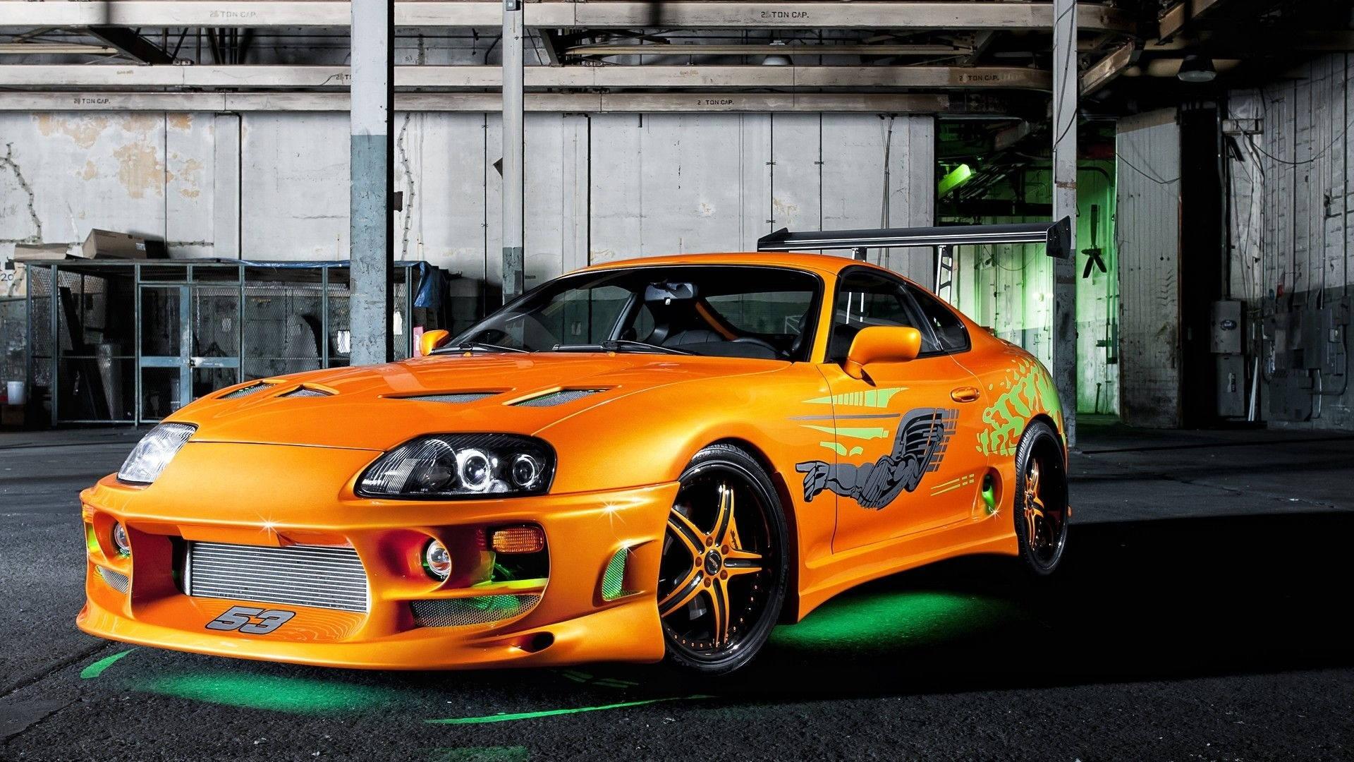 Iconic Metallic Orange Toyota Supra — 1920x1080 wallpaper