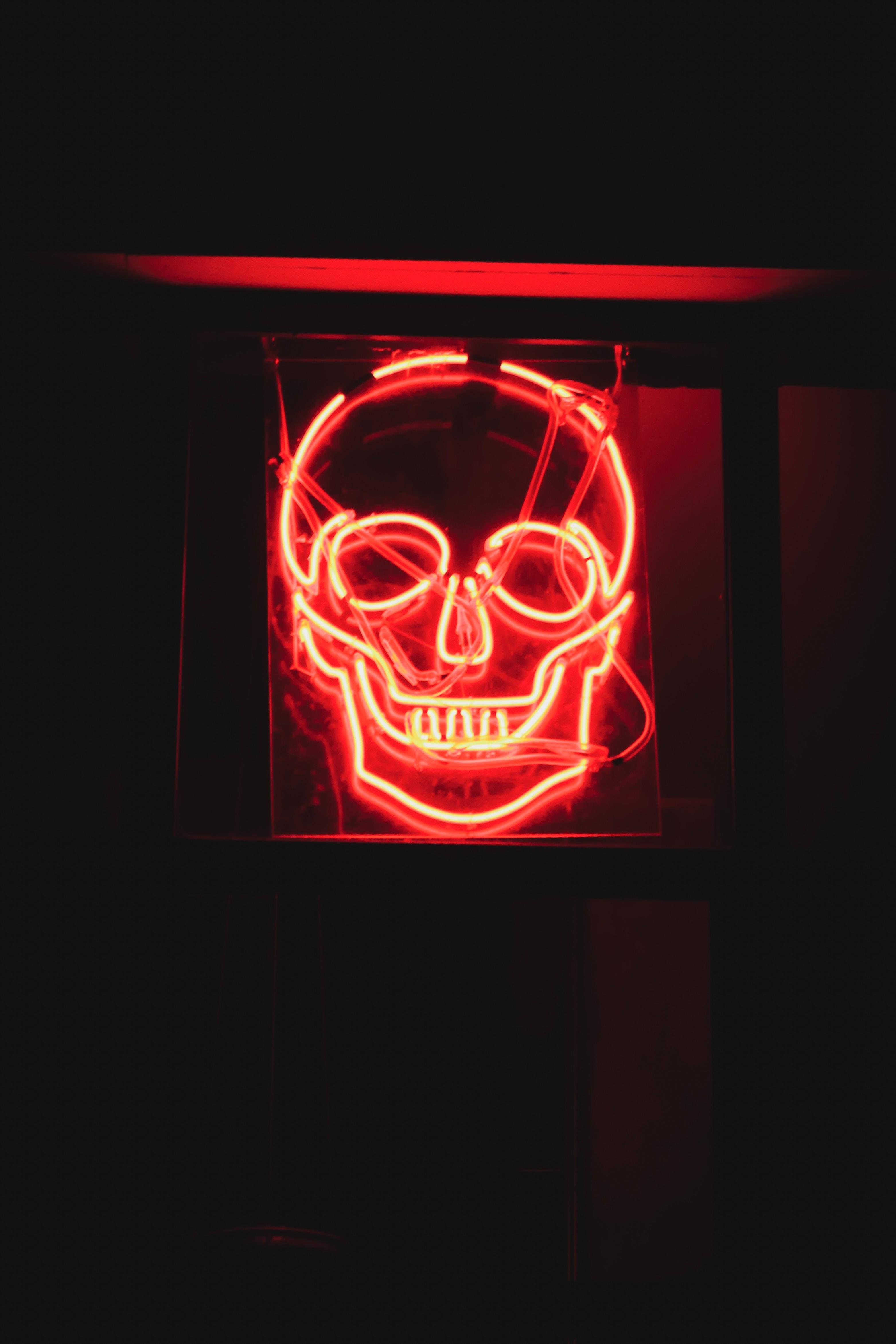 Illuminate Your World with a Neon Skull — 3124x4684 wallpaper