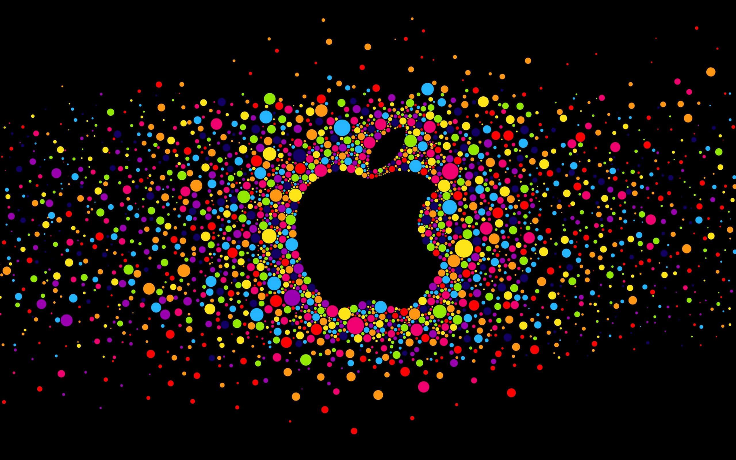 Illuminated Apple Logo on a Dark Background — 2560x1600 wallpaper