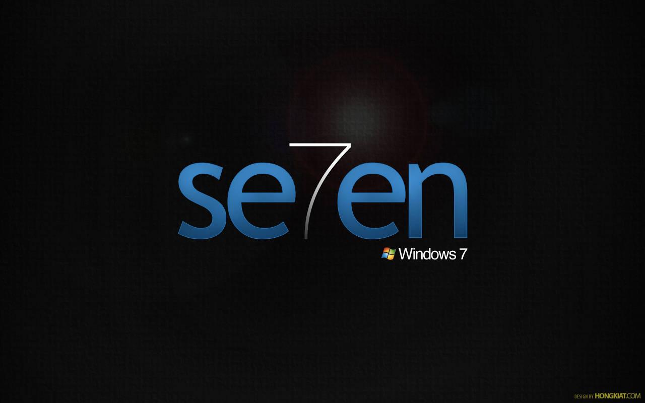 Illuminated Windows 7 Logo on Dark Background — 1280x800 wallpaper