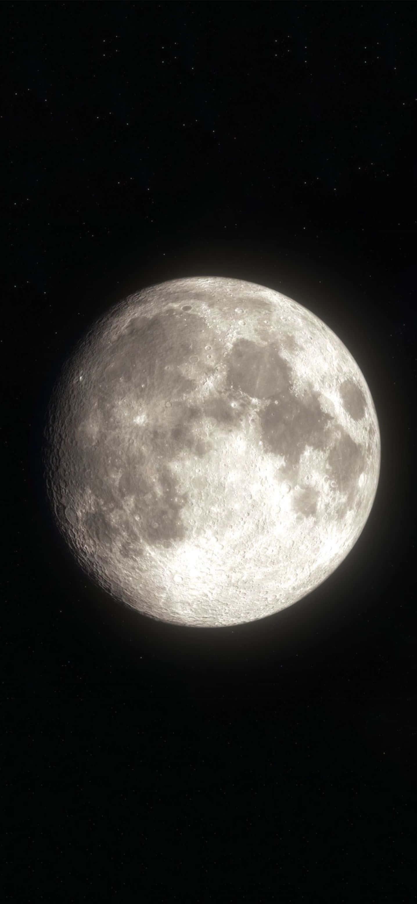 Illuminating Moon over a Dark Landscape - Shot on iPhone — 1436x3113 wallpaper