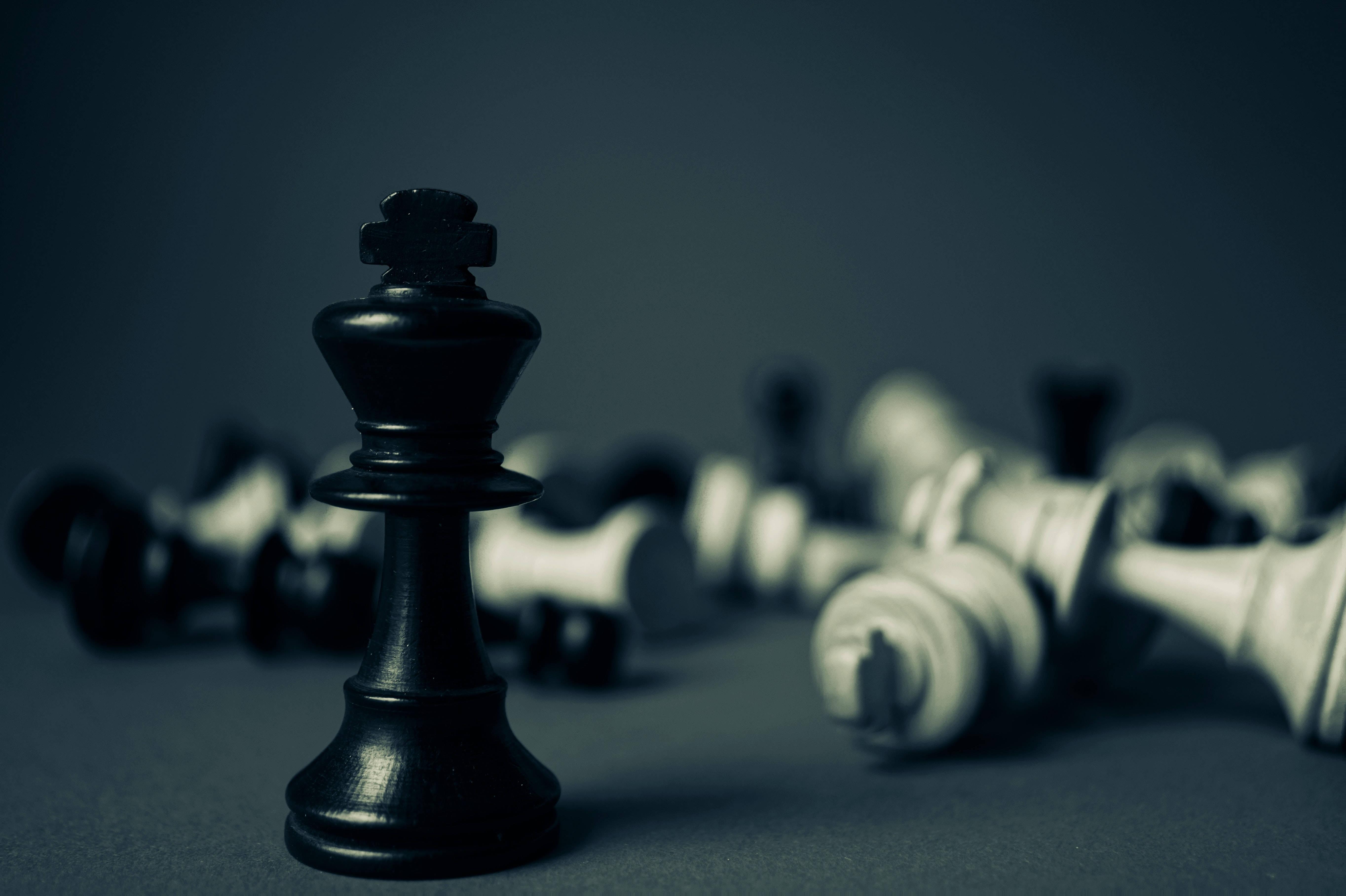 Image Chess pieces in black screen — 5456x3632 wallpaper