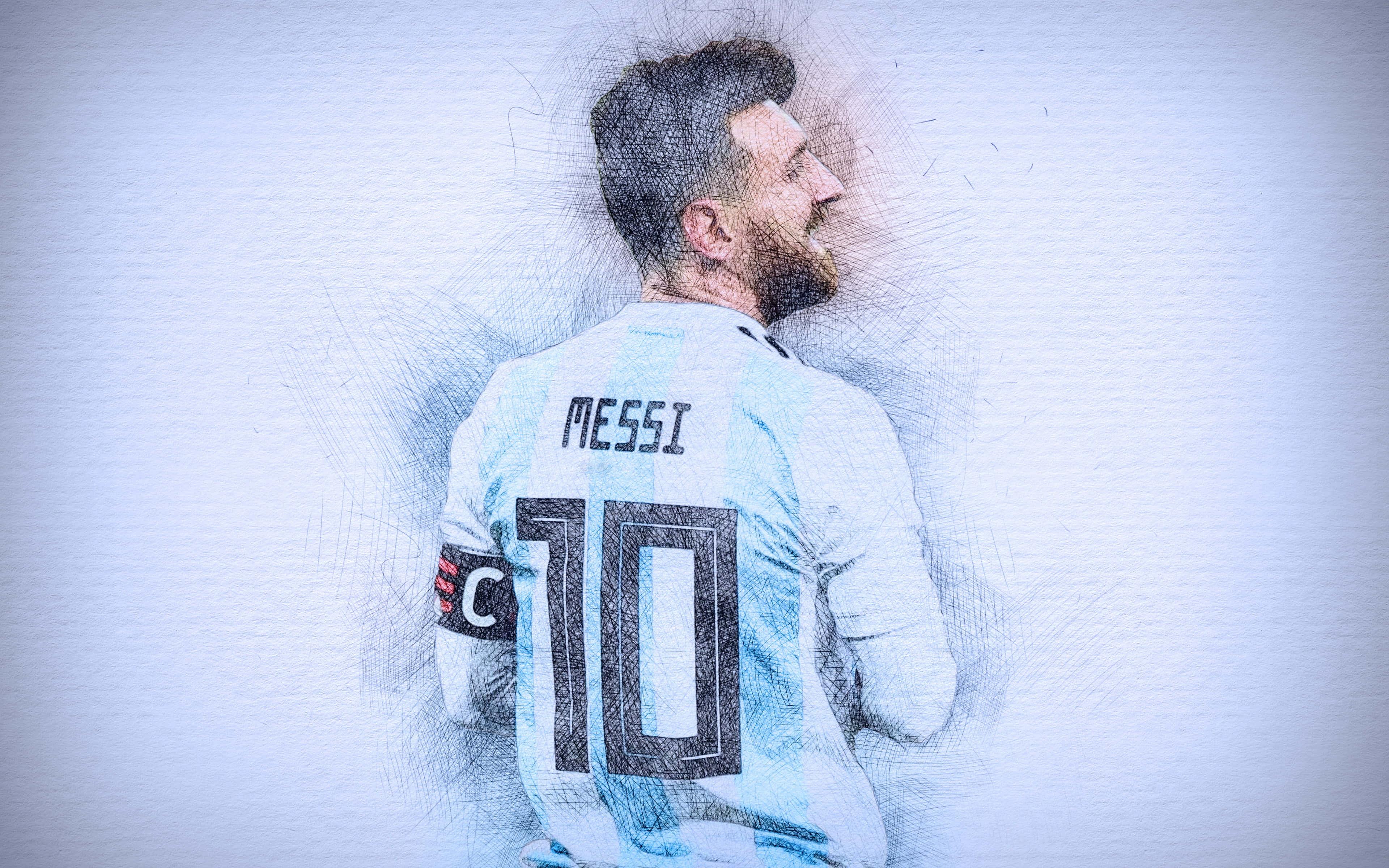 Image Lionel Messi - The Greatest Footballer of All Time — 3840x2400 wallpaper