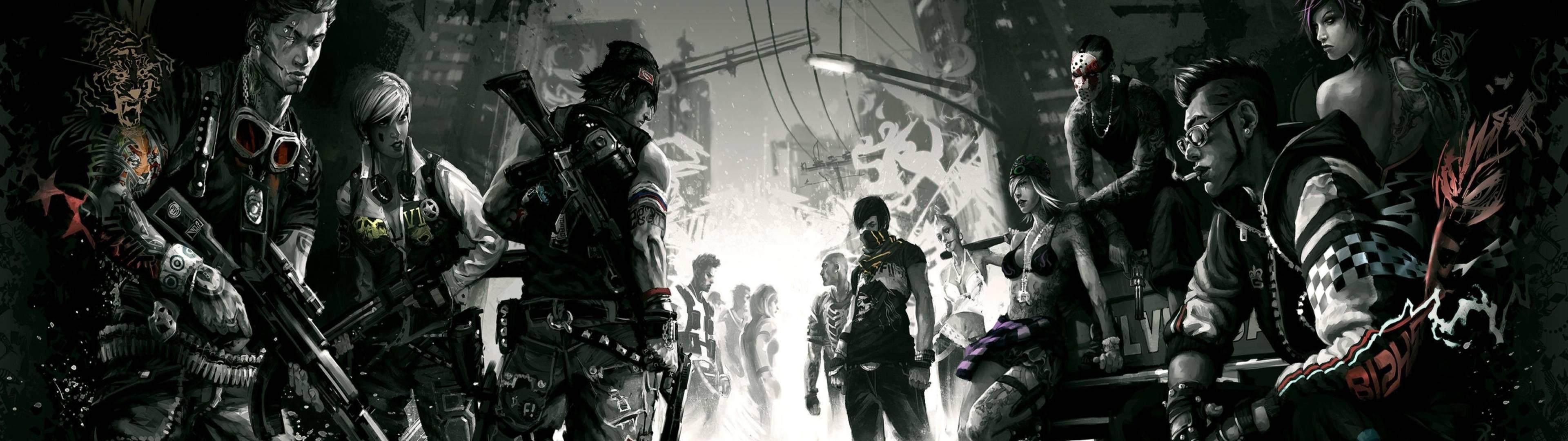 Image Two Fighters Ready For Battle — 3840x1080 wallpaper