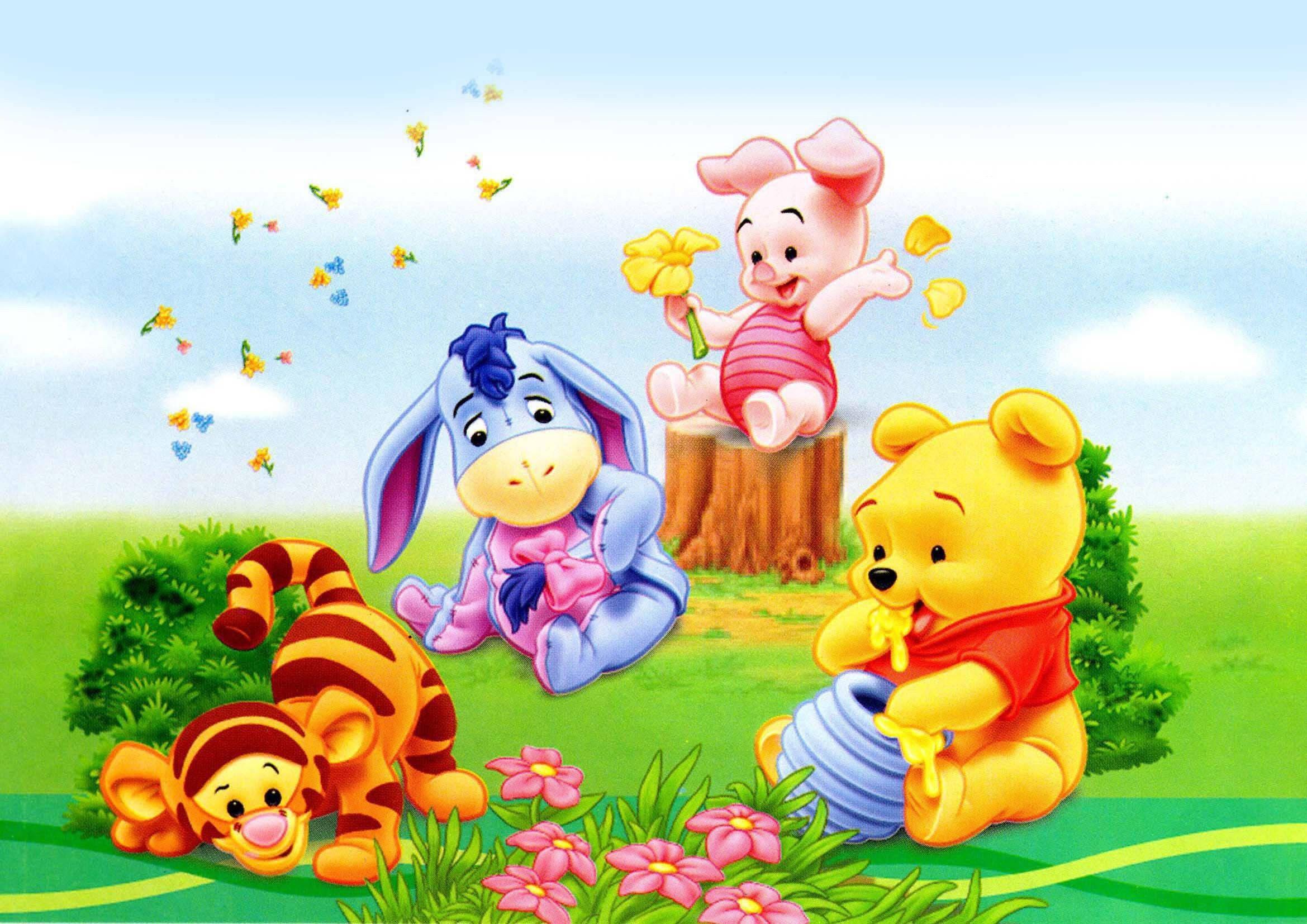 Image Winnie The Pooh Playing With Babies — 2339x1654 wallpaper