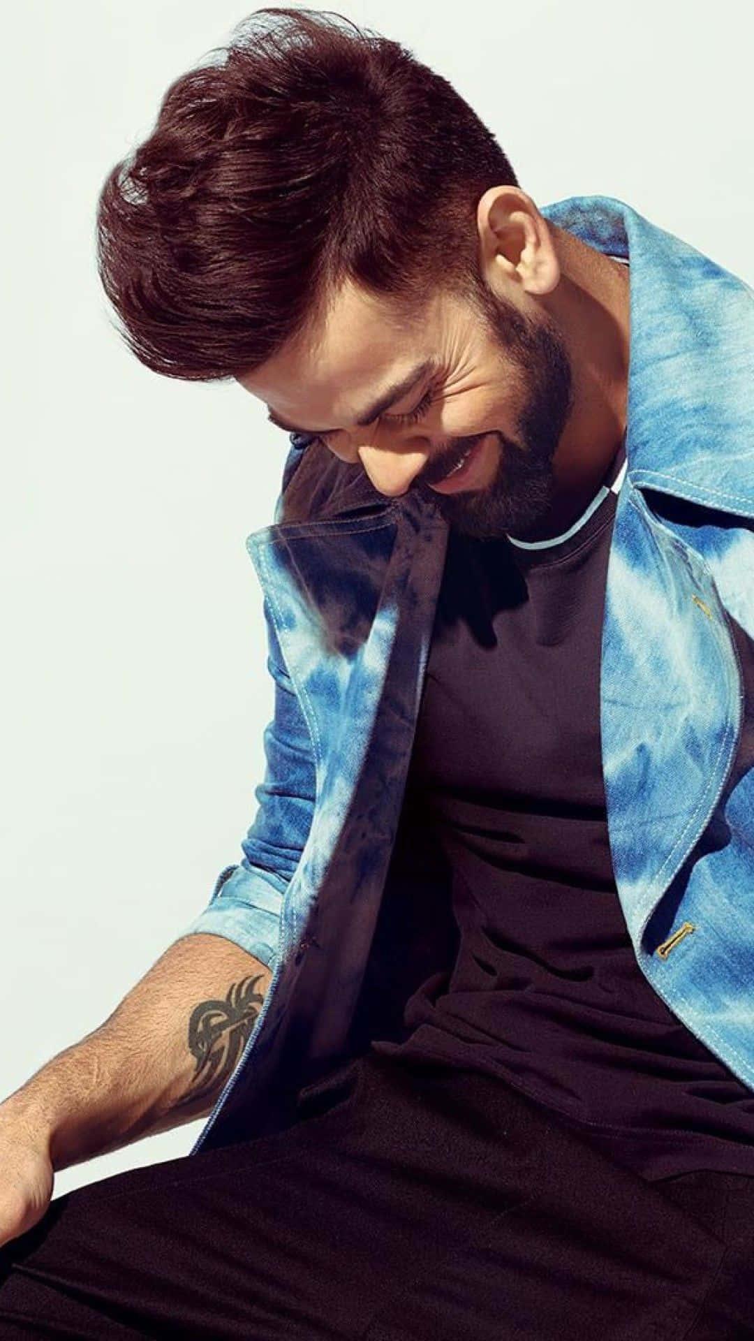 Indian Cricket Legend Virat Kohli in Action
