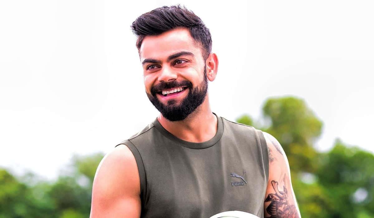 Indian Cricketer, Virat Kohli, Playing an Outstanding Shot