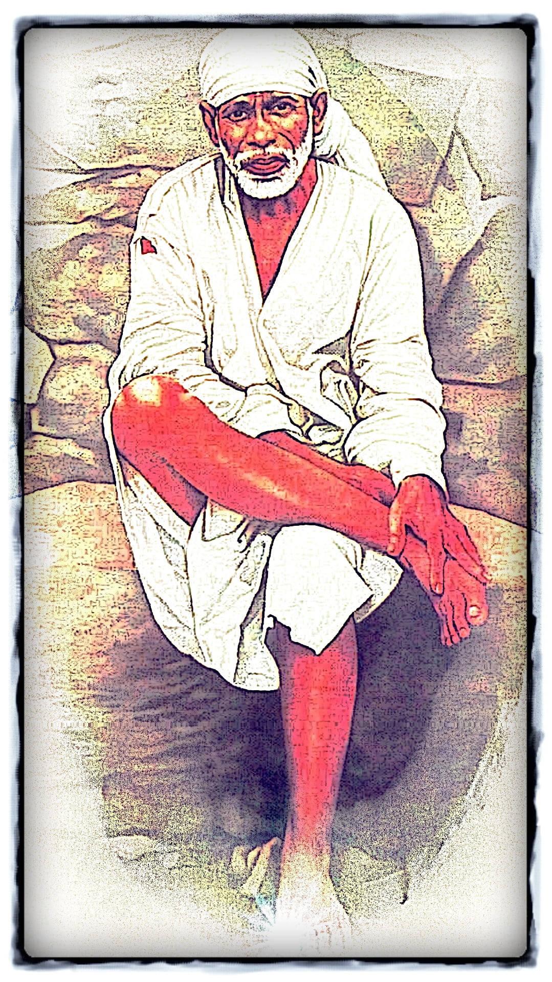 Indian Religious Figure Sai Baba Phone — 1079x1918 wallpaper