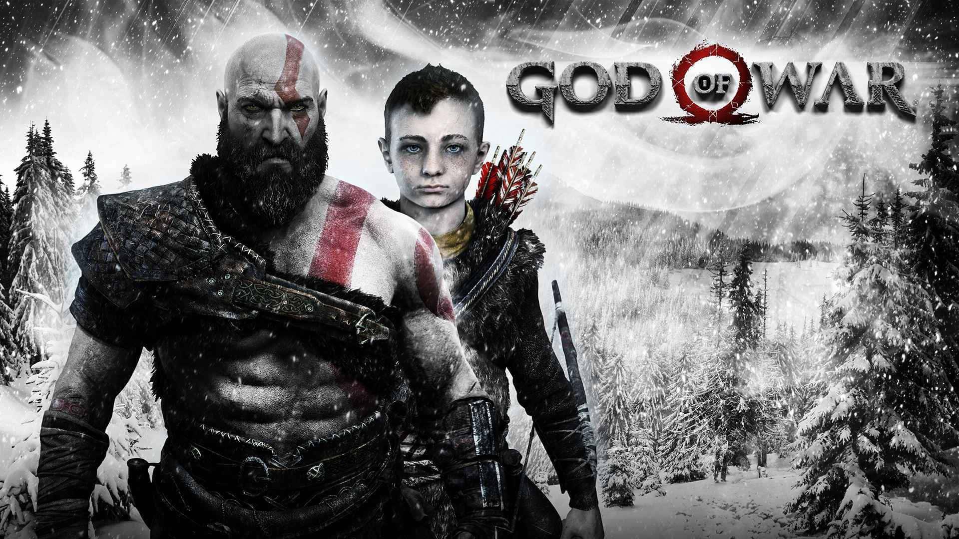 Intense Battle between Kratos and Baldur in God of War — 1920x1080 wallpaper