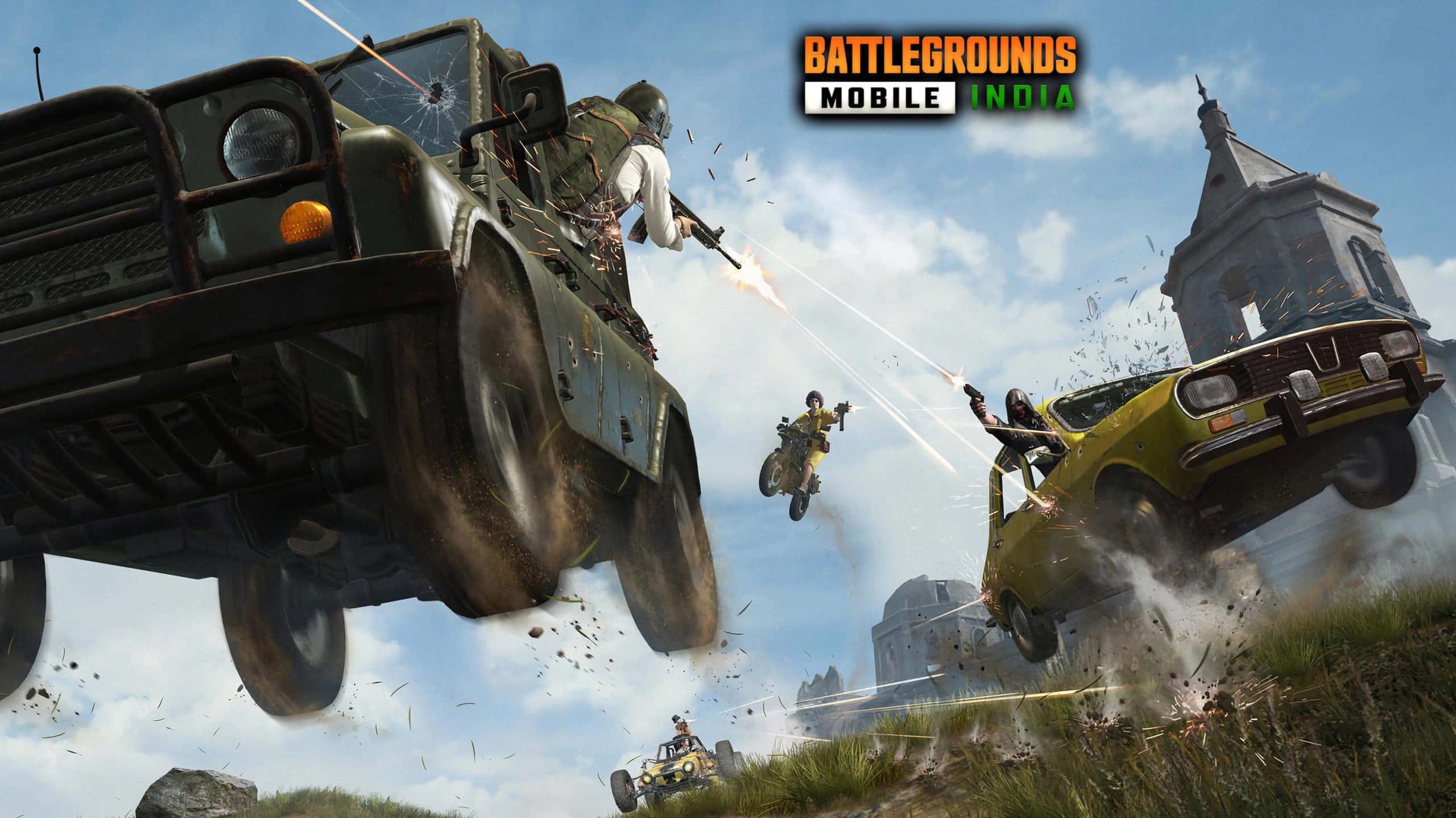 Intense Battle in Battlegrounds Mobile India Game — 2560x1440 wallpaper