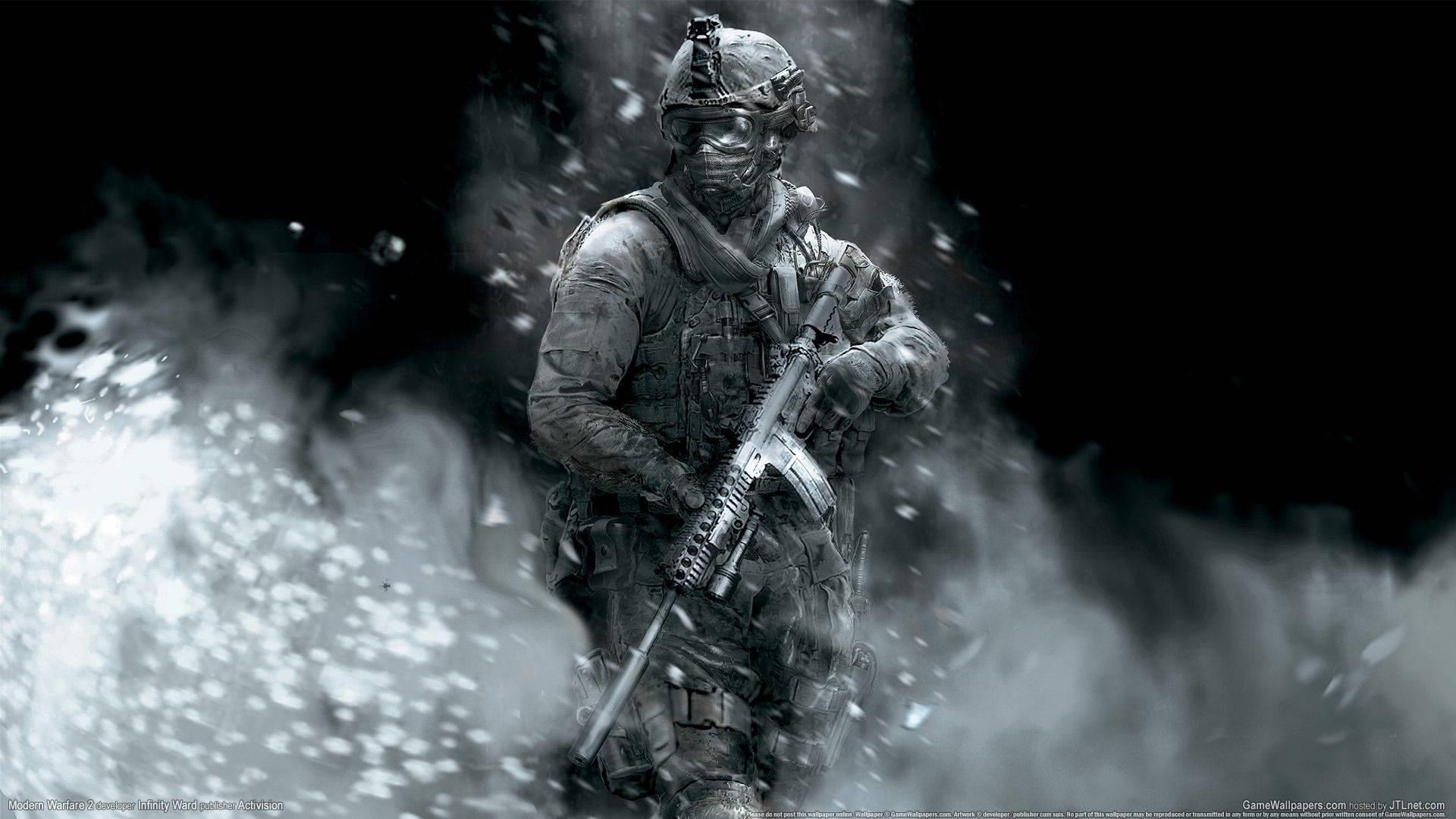 Intense battlefield situation during the Call of Duty: Modern Warfare game — 1920x1080 wallpaper
