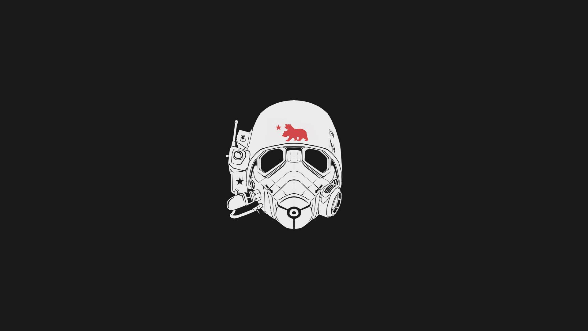 Intense Fallout Ranger Helmet Artwork — 1920x1080 wallpaper
