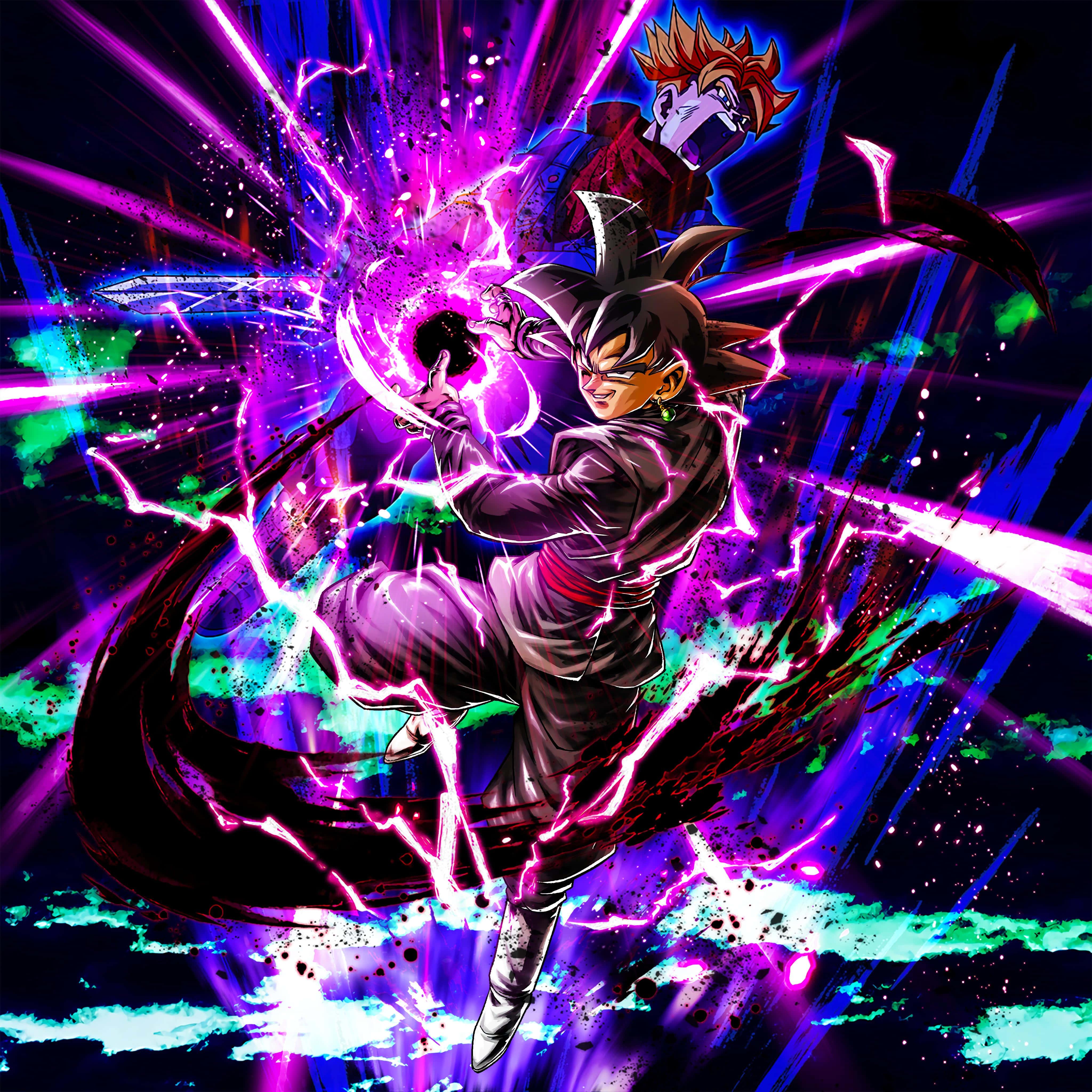 Intense Goku Black in Battle Stance — 4096x4096 wallpaper