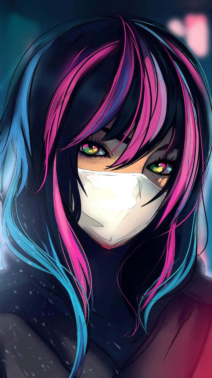 Intense, Mysterious Dark Anime Girl — 900x1600 wallpaper