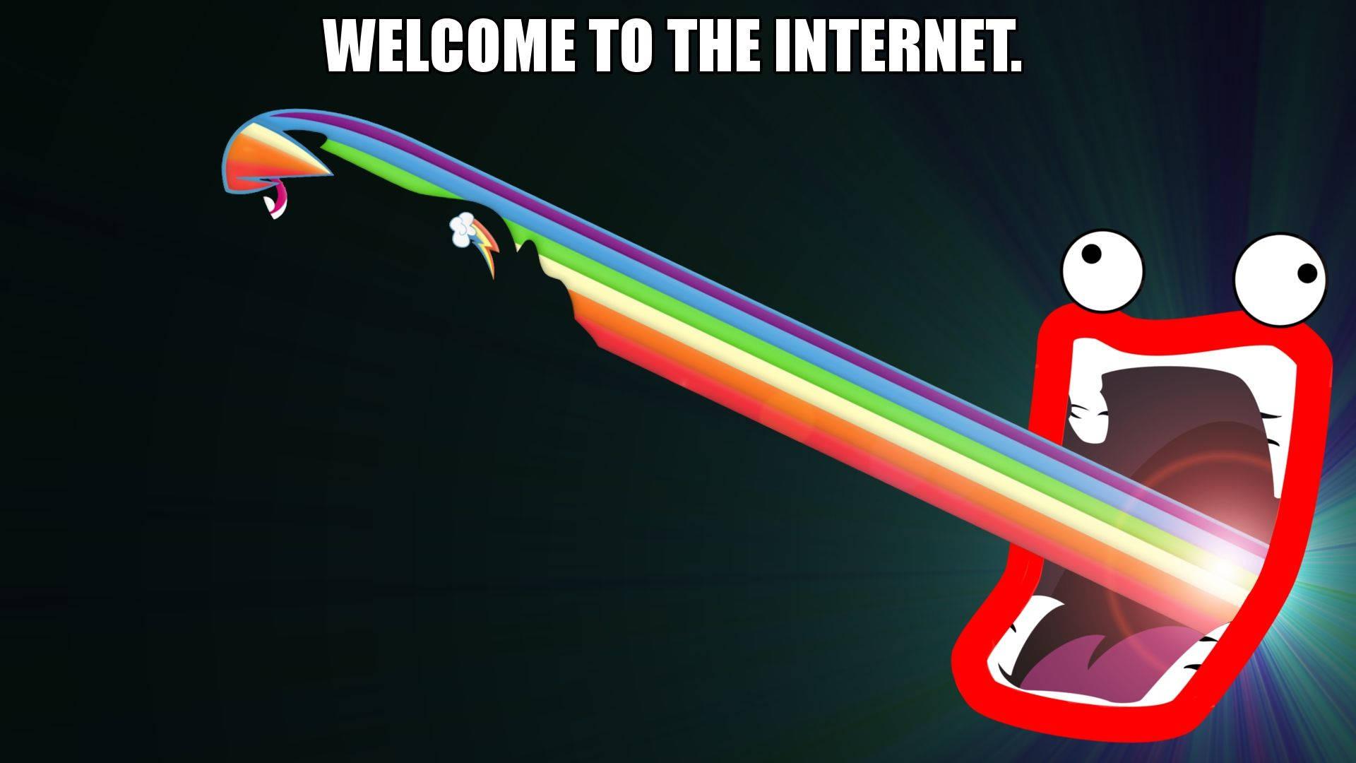 Internet Rainbow Funny Meme — 1920x1080 wallpaper