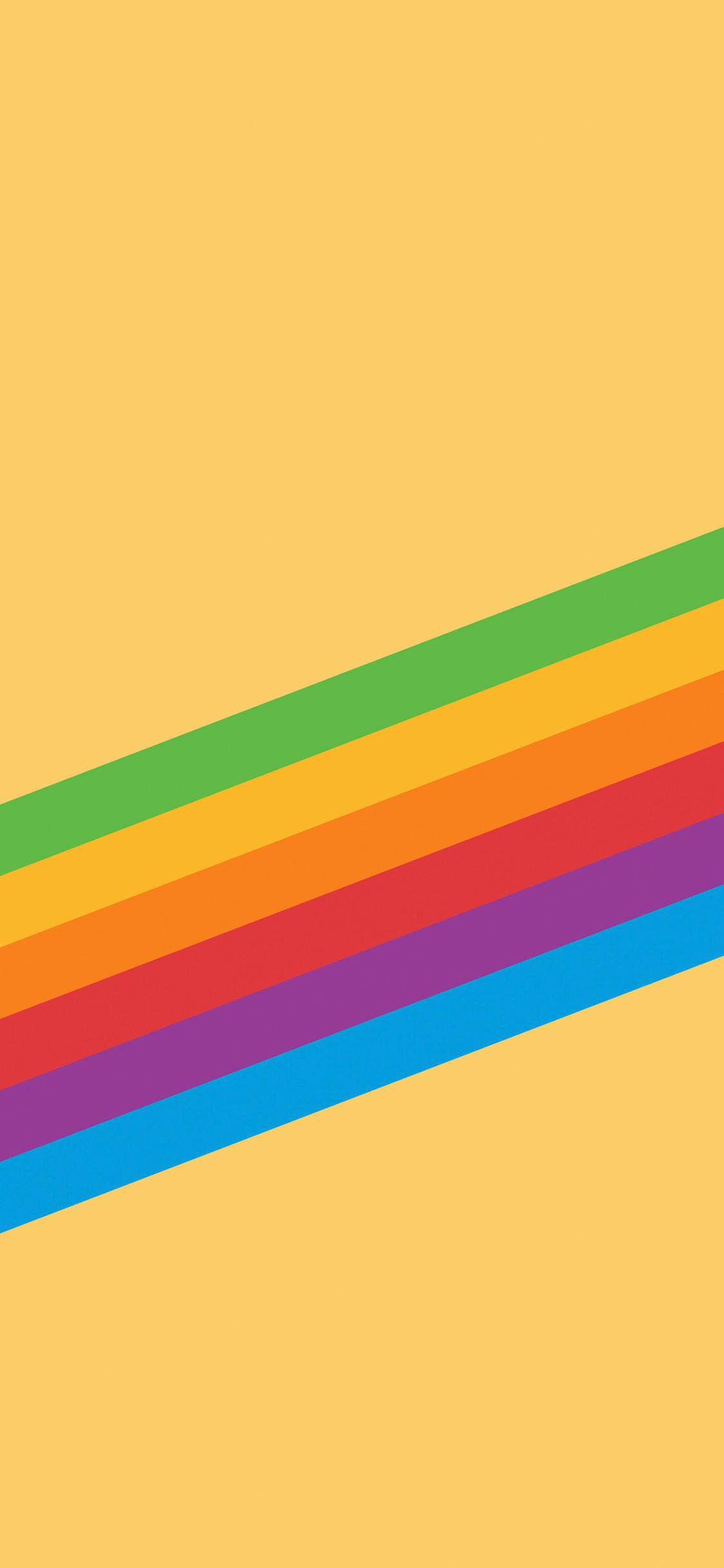 iOS 11 Apple iPhone Default Rainbow — 1125x2436 wallpaper