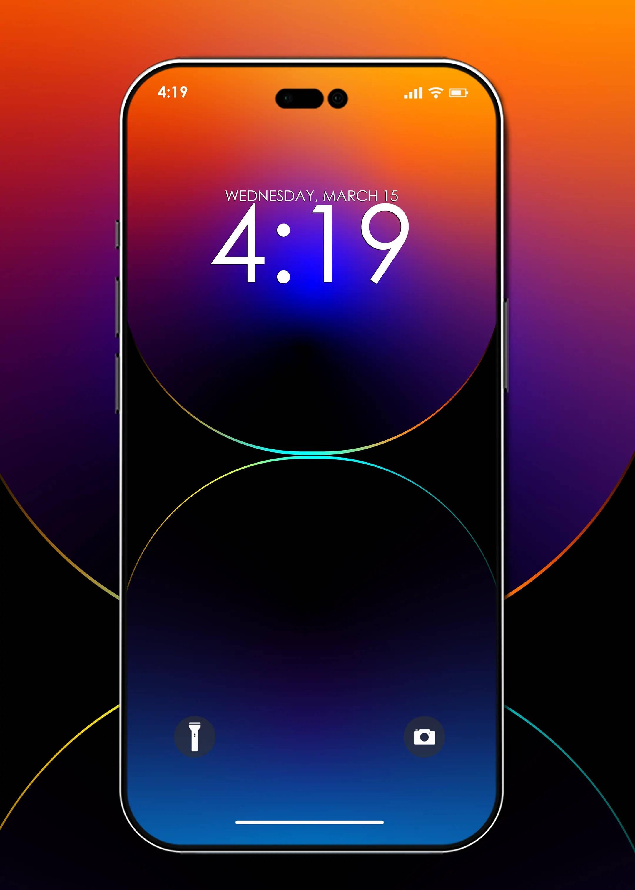 iOS 14 Apple iPhone Default Blue And Orange — 2160x3024 wallpaper