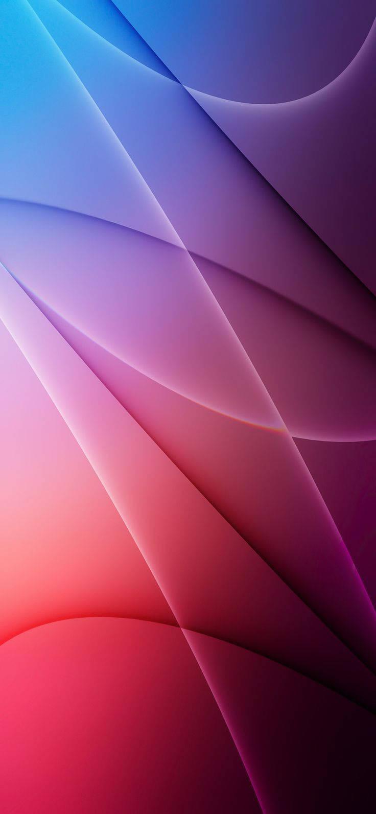 iOS 15 Apple iPhone Default Blue Pink Pattern Wallpaper — 736x1593 wallpaper
