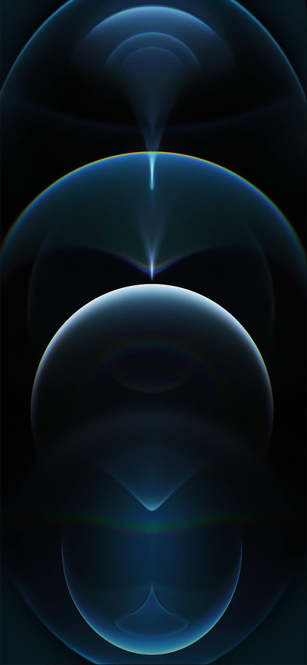 Iphone 13 Blue Abstract Circles — 1242x2688 wallpaper
