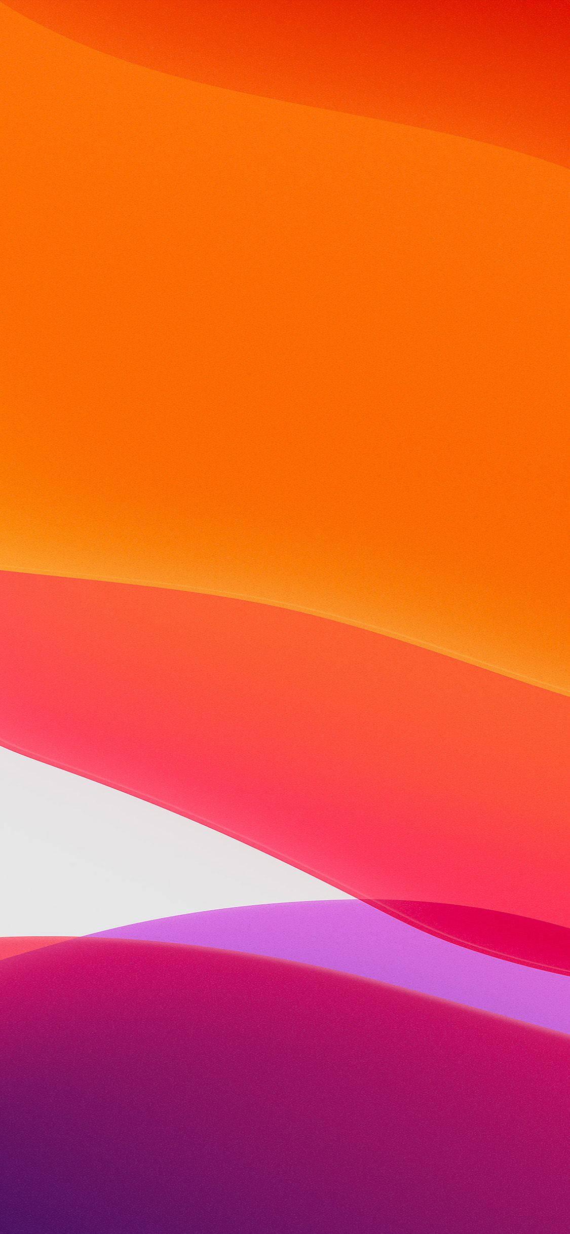 Iphone 13 IOS Pink Orange Abstract — 1125x2436 wallpaper