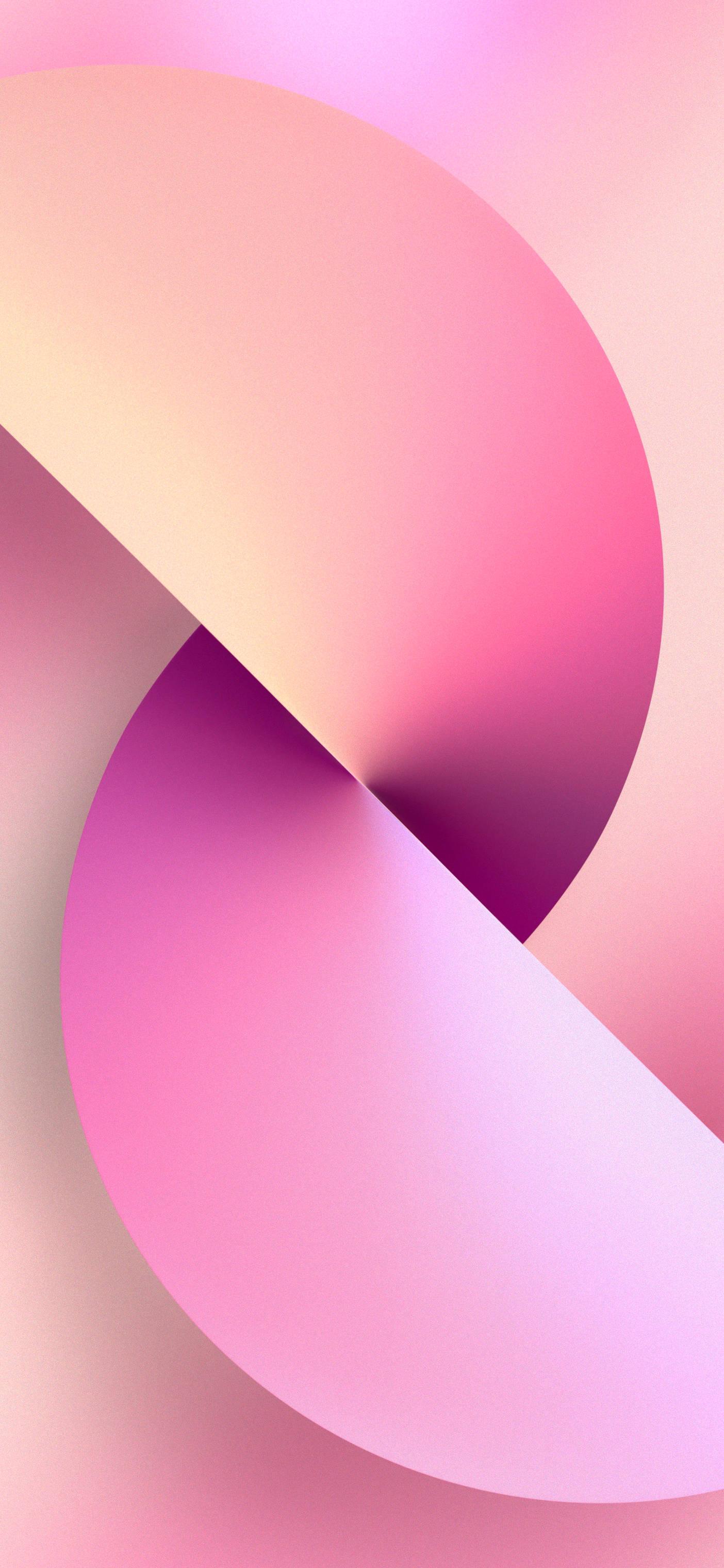 Iphone 13 Light Pink Circle — 1404x3040 wallpaper