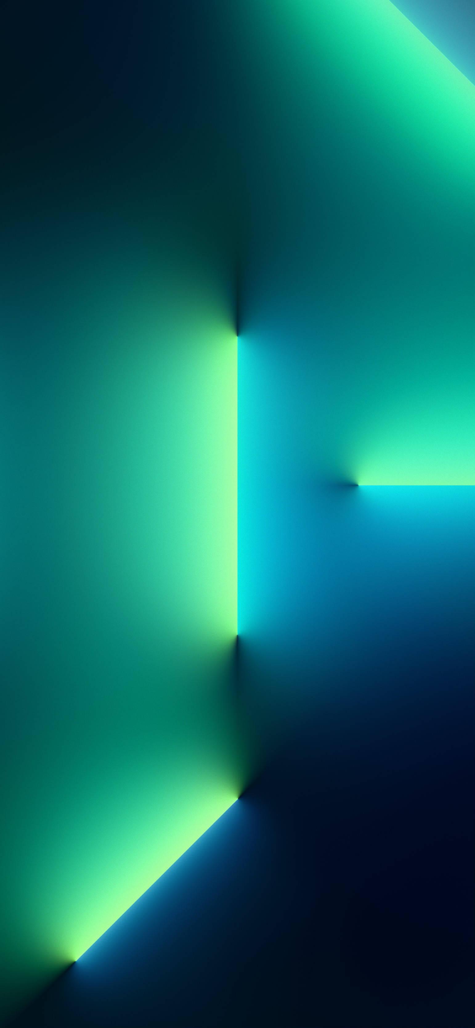 Iphone 13 Teal Light Beam — 1542x3334 wallpaper